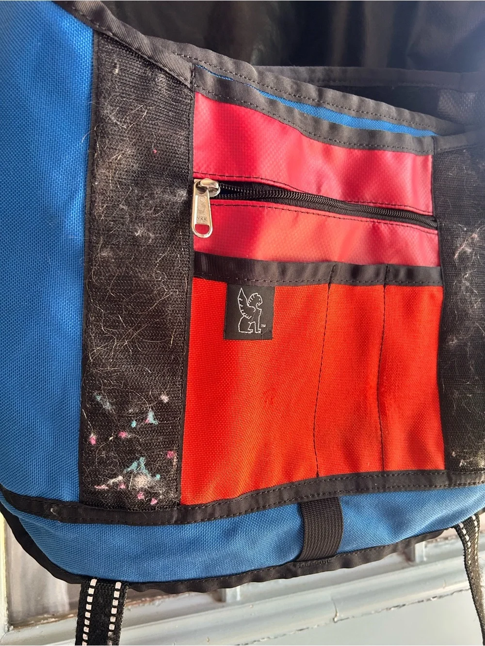 RARE Vintage 90’s Chrome Messenger Bag Heavy Duty Vinyl Biker Travel Case USA